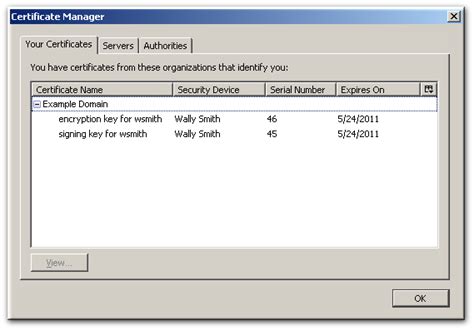 import certificates from smart card